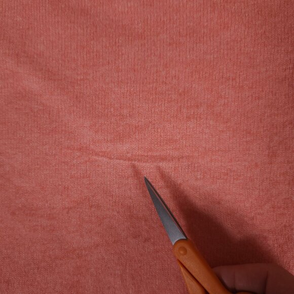 Pilcro 100% Cashmere Coral Salmon Sweater Womens XS Long Sleeve Soft Luxury - Picture 7 of 14